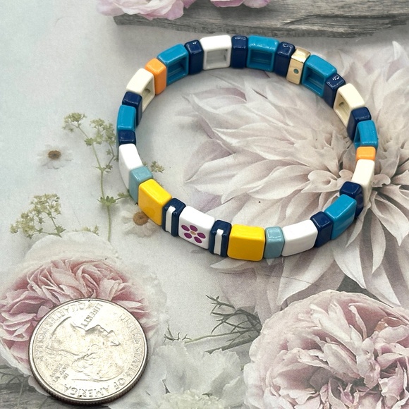 Roxanne Assoulin Tile Enamel Stretch Bracelet - Picture 3 of 3